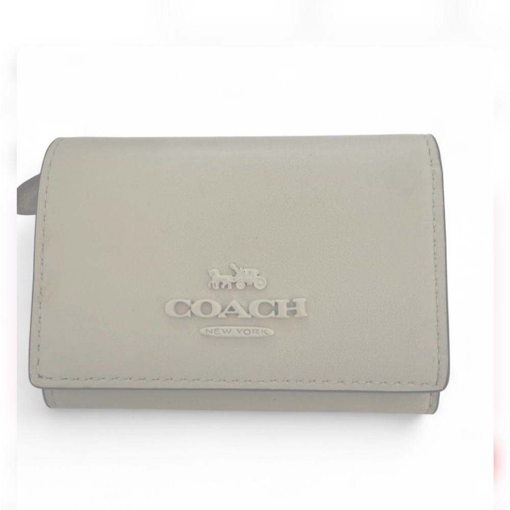 Coach Chalk White Leather Mini Wallet NWT (4 inch)
